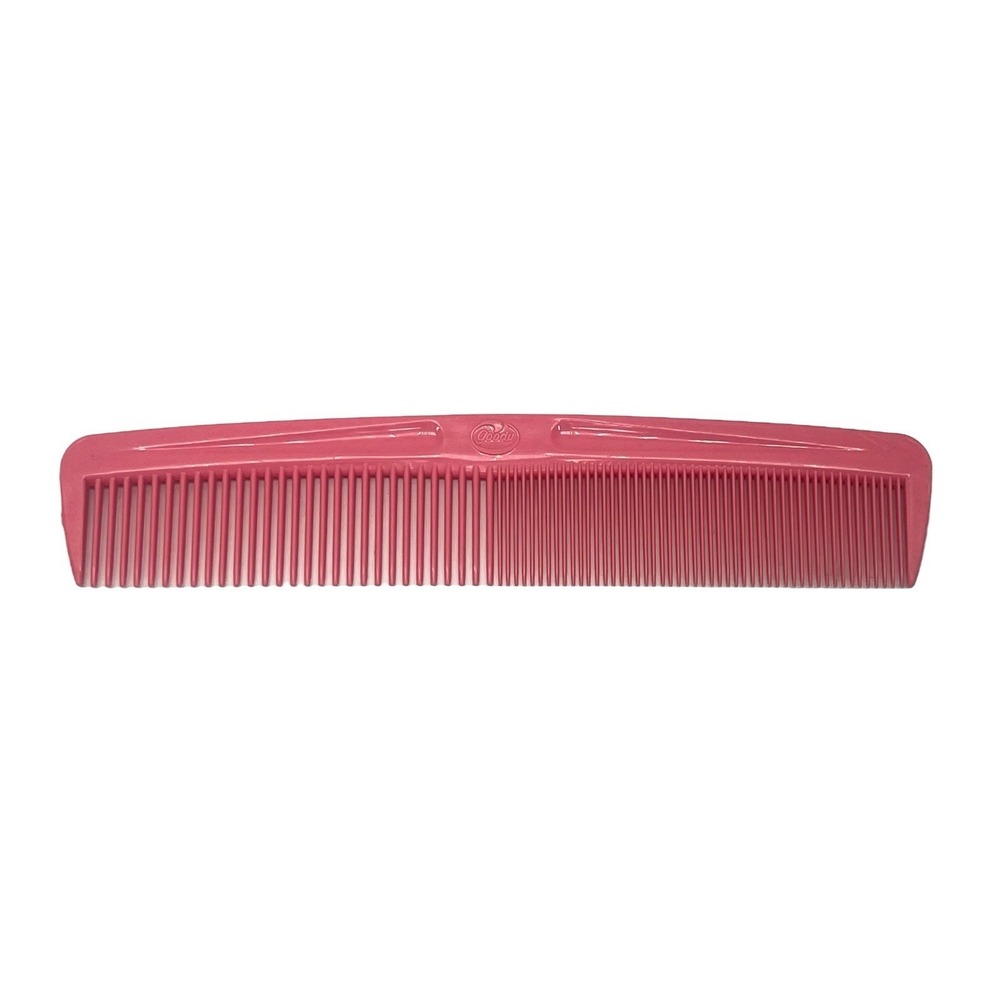 Vintage Goody USA Hair Comb 7.5"Coral Pink Wide Tight Teeth Teaser Unbreakable